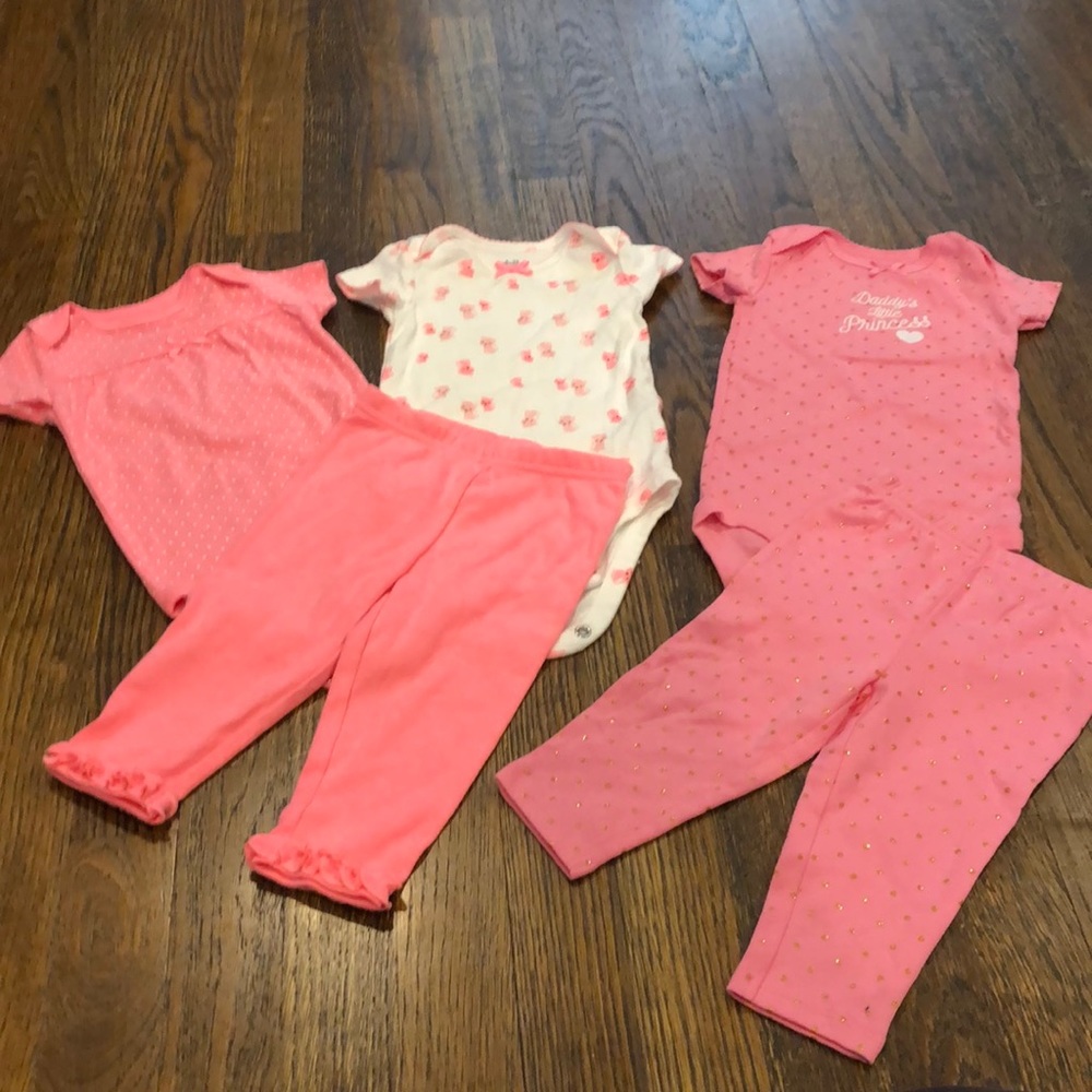 (3) shirts (2) pants baby girl